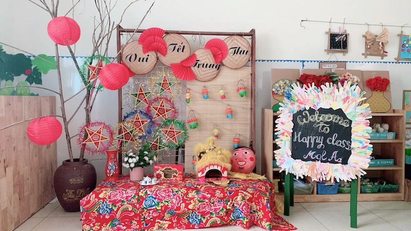 trang trí trung thu trường mầm non
