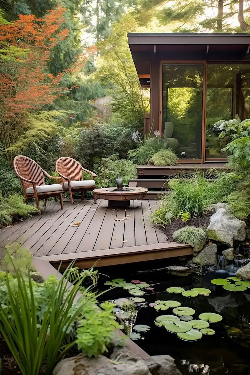 thiết kế sân vườn đẹp đơn giản ở nông thôn