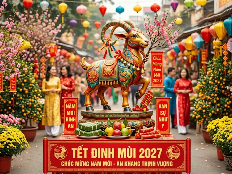 Ý Nghĩa Phong Thủy Linh Vật Dê Trong Trang Trí Tết Đinh Mùi 2027