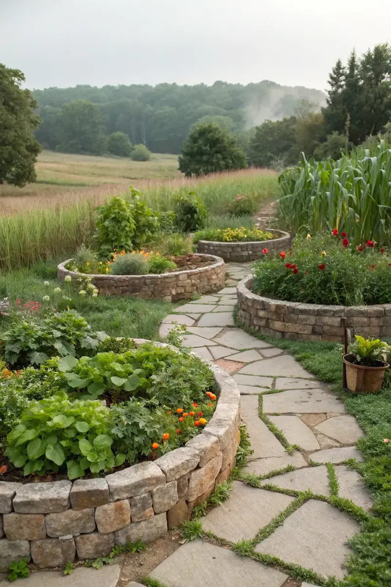 sân vườn nông thôn đẹp