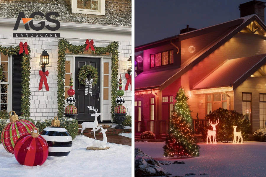 Top 15+ Ý Tưởng Trang Trí Giáng Sinh Ngoài Trời Đẹp, Ấn Tượng Và Chuyên Nghiệp