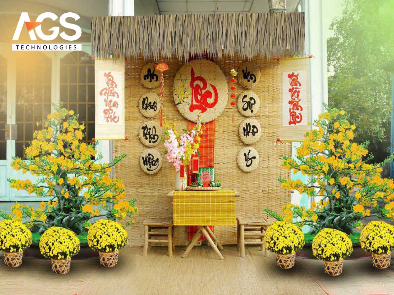 Tiểu cảnh "Vườn xuân sum vầy"