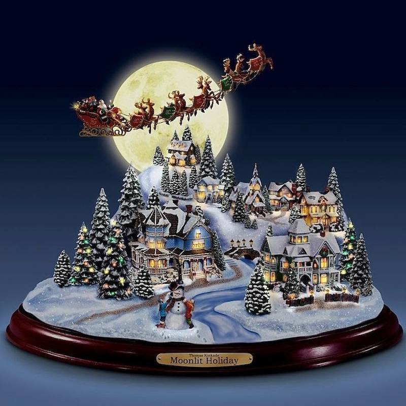 Cỗ xe tuần lộc bay trên bầu trời (Nguồn: Pinterest)