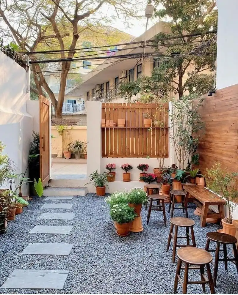 thiết kế quán cafe sân vườn 200m2