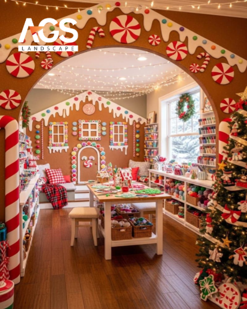 Góc "ngôi nhà bánh gừng" hoặc "ngôi làng tuyết" (Nguồn: Pinterest)