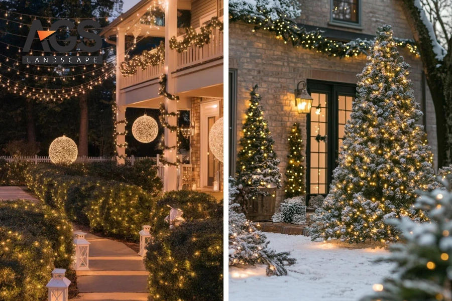 Top 10 Mẫu Trang Trí Cây Thông Noel Lớn Ấn Tượng Cho Sảnh Hoặc Sân Vườn