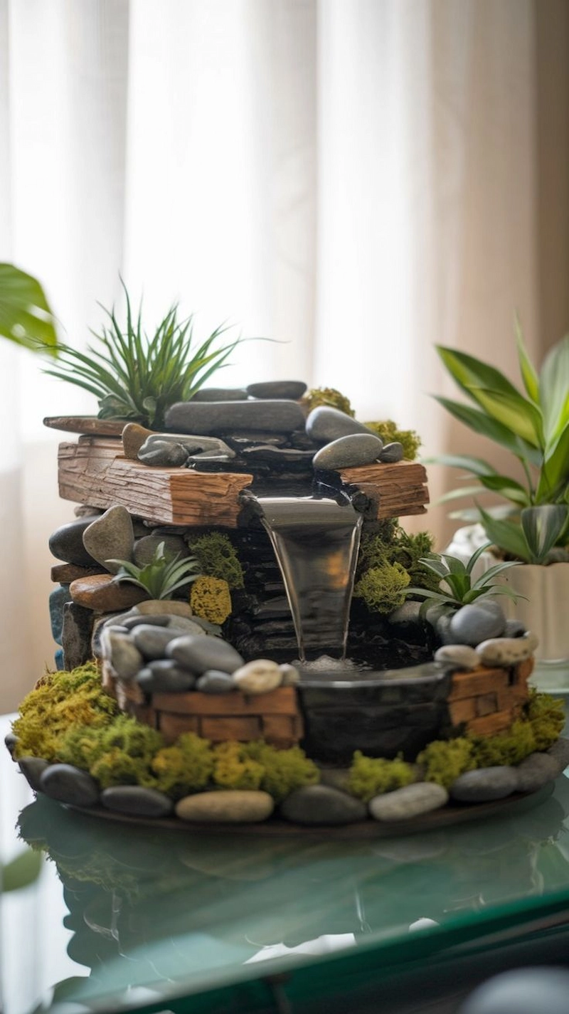 Tiểu cảnh thác nước khô