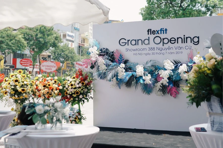 Phông Nền Khai Trương Thiết Kế Sang Trọng, Thu Hút Mọi Ánh Nhìn