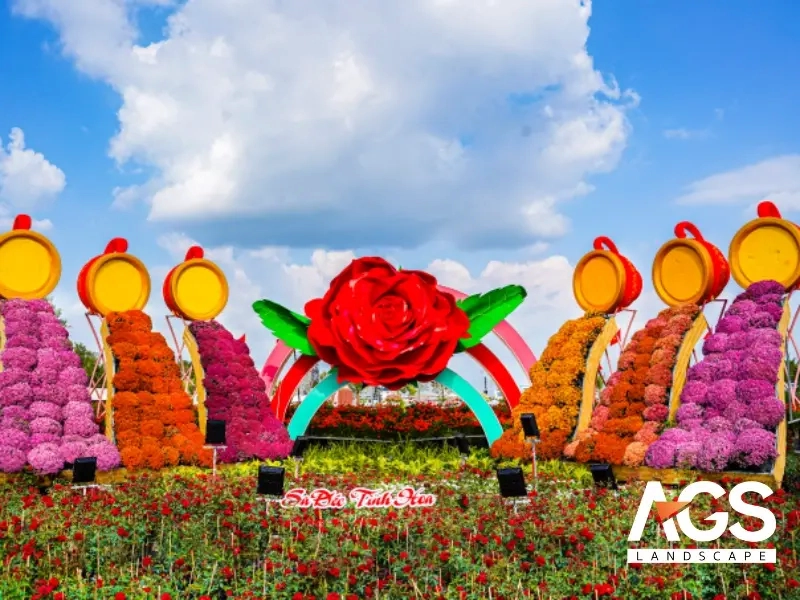 Sự đa dạng về chủng loại, màu sắc nhưng vẫn đảm bảo tính hài hòa (Nguồn: AGS Landscape)