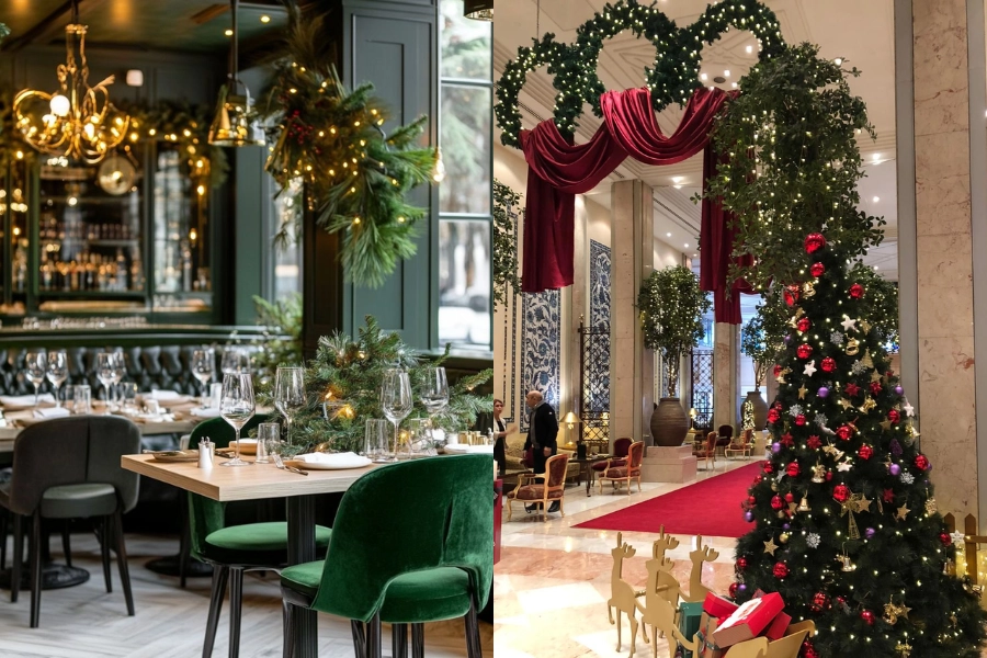 Gợi Ý 10 Cách Trang Trí Noel Cho Nhà Hàng Đẹp, Tăng Trải Nghiệm Khách Dùng Bữa