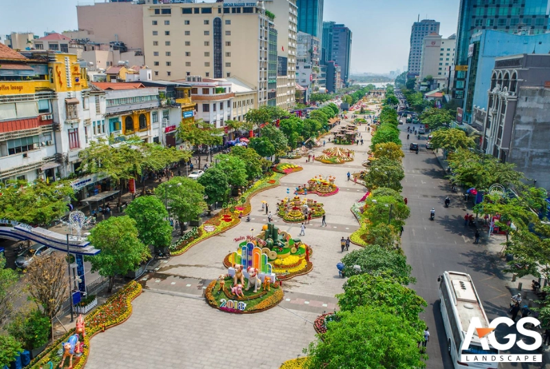 Cổng chào đường hoa Nguyễn Huệ tại Thành phố Hồ Chí Minh (Nguồn: AGS Landscape)