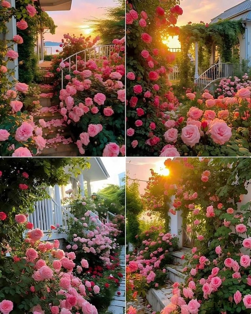 Thiết kế vườn hồng cho mọi địa thế (Nguồn: Pinterest)