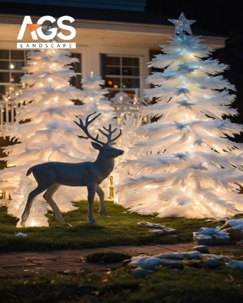 Cây thông Noel lộng lẫy với chủ đề "Winter Wonderland" (Nguồn: Pinterest) 