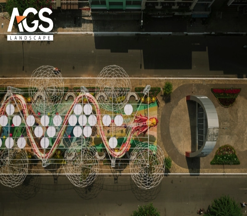 Tại sao thiết kế đường hoa lối đi thẳng luôn là lựa chọn ưu tiên? (Nguồn: AGS Landscape)