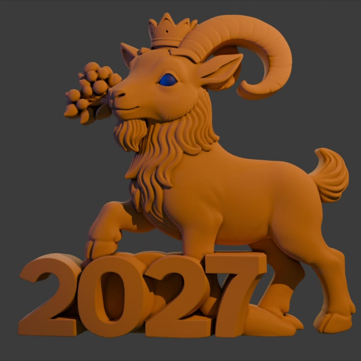 Đặc điểm nổi bật trong ý tưởng thiết kế 3D linh vật dê 2027 (Nguồn:Pinterest)
