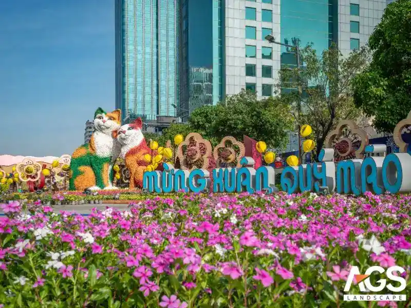 Thiết kế đường hoa theo chủ đề con giáp Thiết kế đường hoa theo chủ đề con giáp