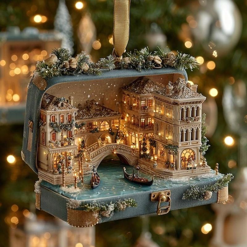 Lợi ích của tiểu cảnh Noel mini trong không gian sống và làm việc (Nguồn: Pinterest)