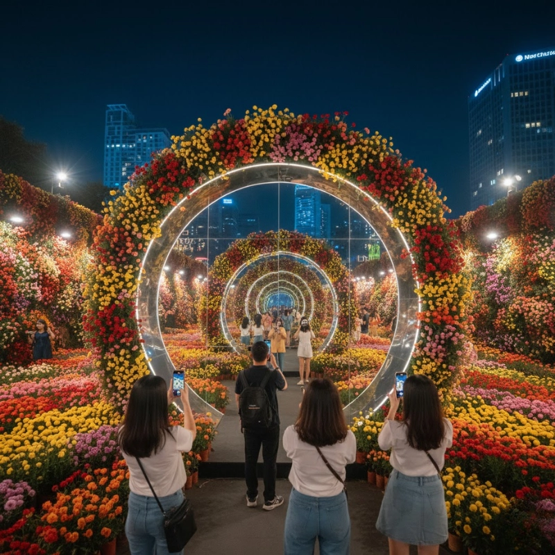 Thiết kế các khu vực Check-in 360 độ (Nguồn: Gemini)