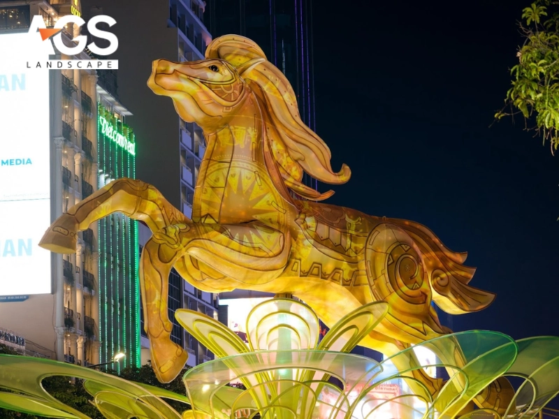 Công nghệ mapping được ứng dụng trình chiếu lên linh vật (Nguồn: AGS Landscape)