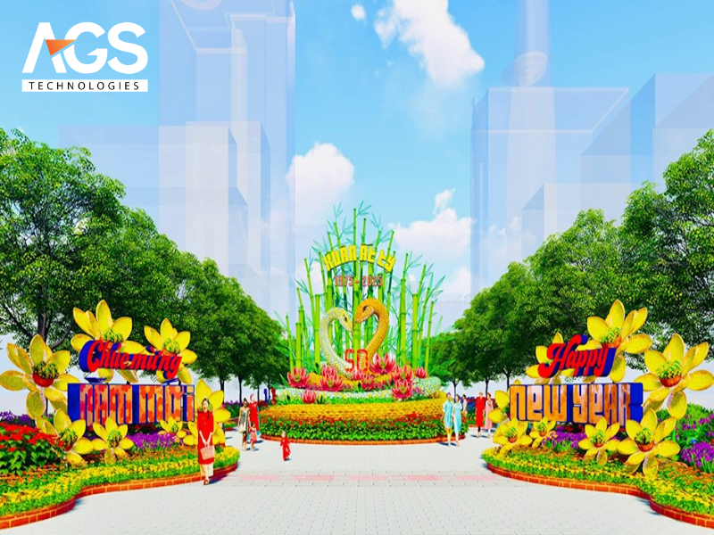 Quy trình kiến tạo đường hoa Tết cổ truyền chuyên nghiệp