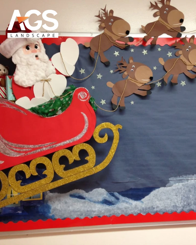 Chủ đề "Hành trình của ông già Noel và tuần lộc" (Nguồn: Pinterest)