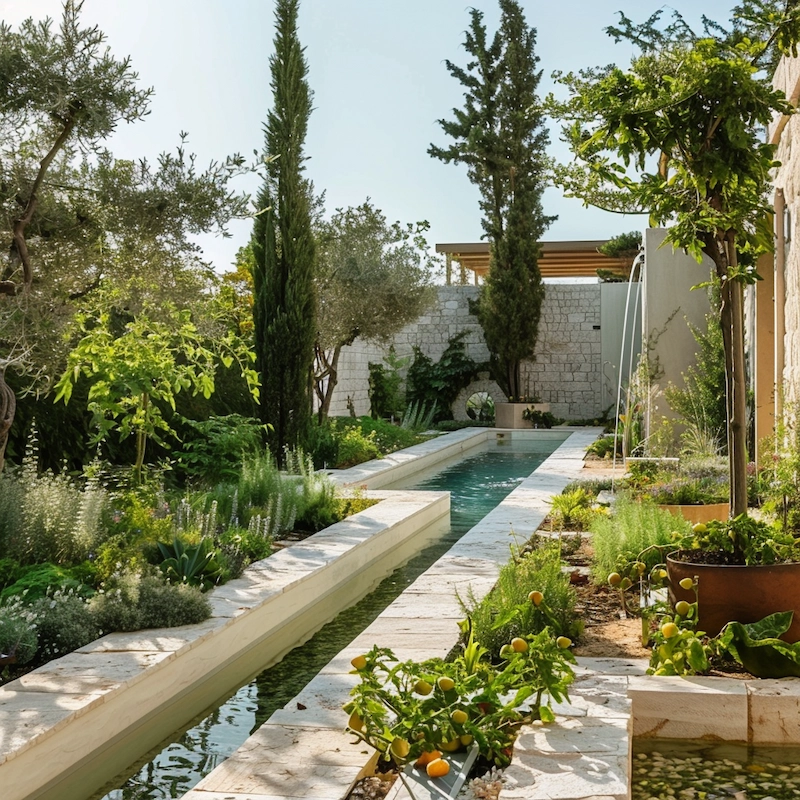 Những yếu tố kiến tạo nên vẻ đẹp Địa Trung Hải trong sân vườn