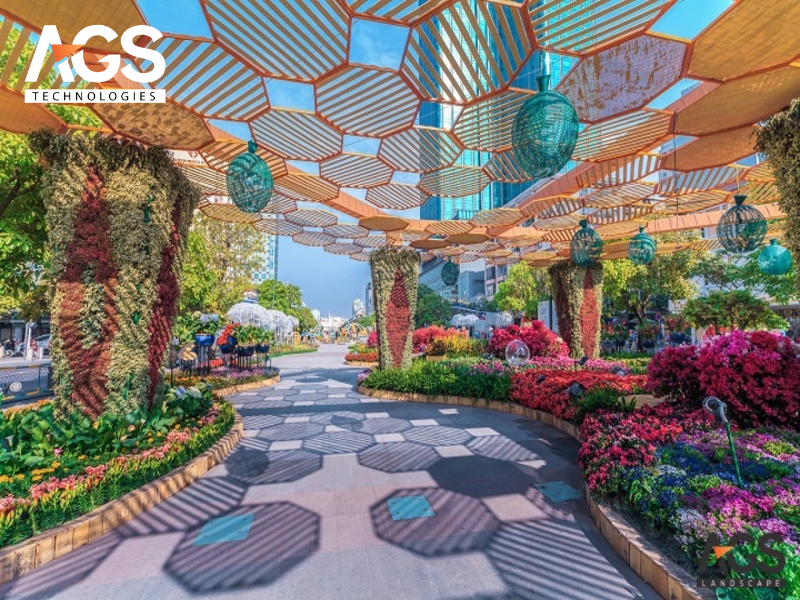 Mô hình "Đường hoa Tết hiện đại"