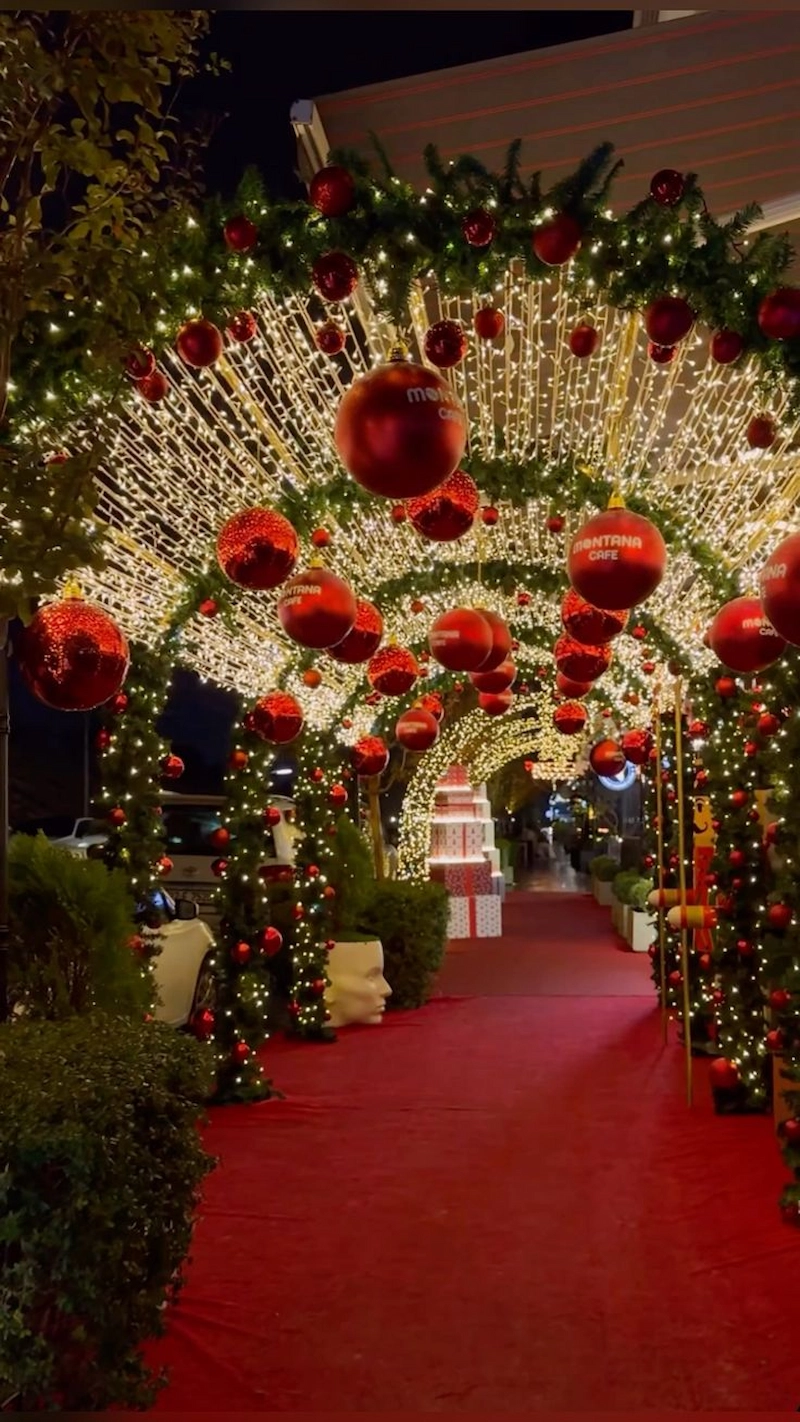 Trang trí mái vòm đèn LED (Nguồn:Pinterest)