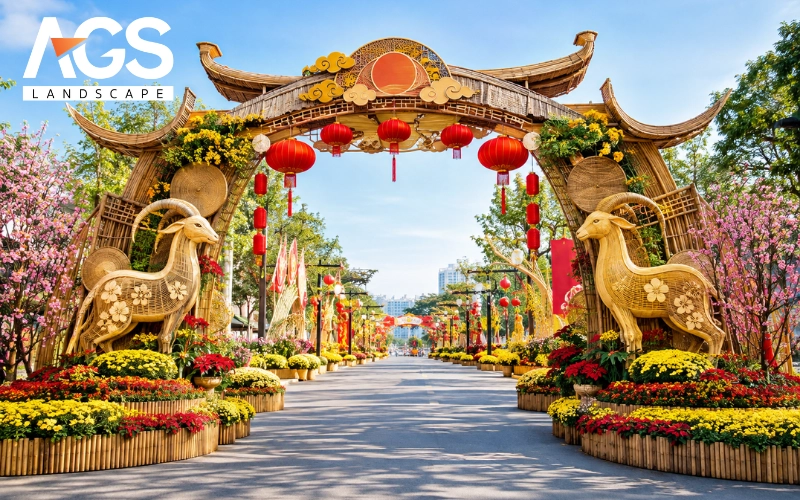 Chuyển hóa linh vật Đinh Mùi thành ngôn ngữ thiết kế cảnh quan (Nguồn: AGS Landscape)