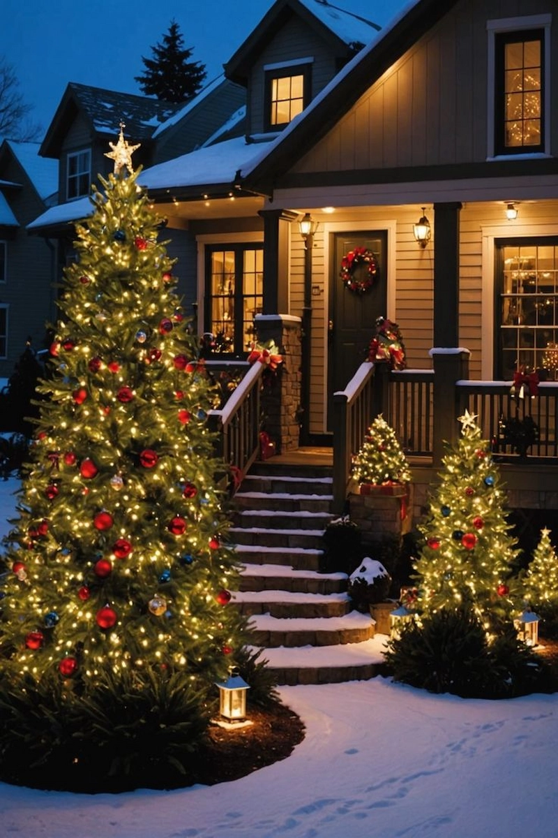 Cây thông Noel ánh sáng nghệ thuật  (Nguồn: Pinterest) 