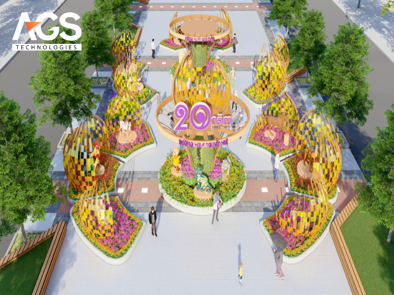 Tổng quan về đường hoa Tết chào xuân ấn tượng