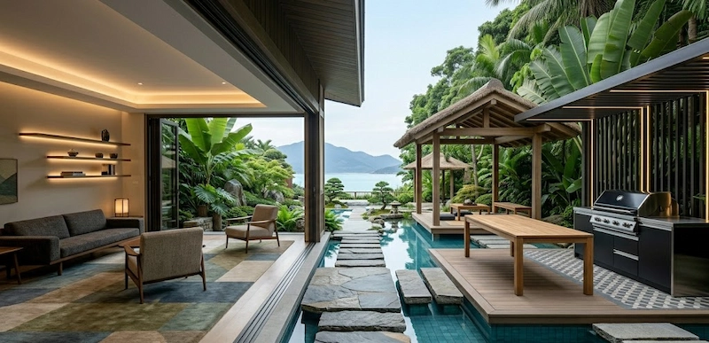 mặt bằng sân vườn biệt thự