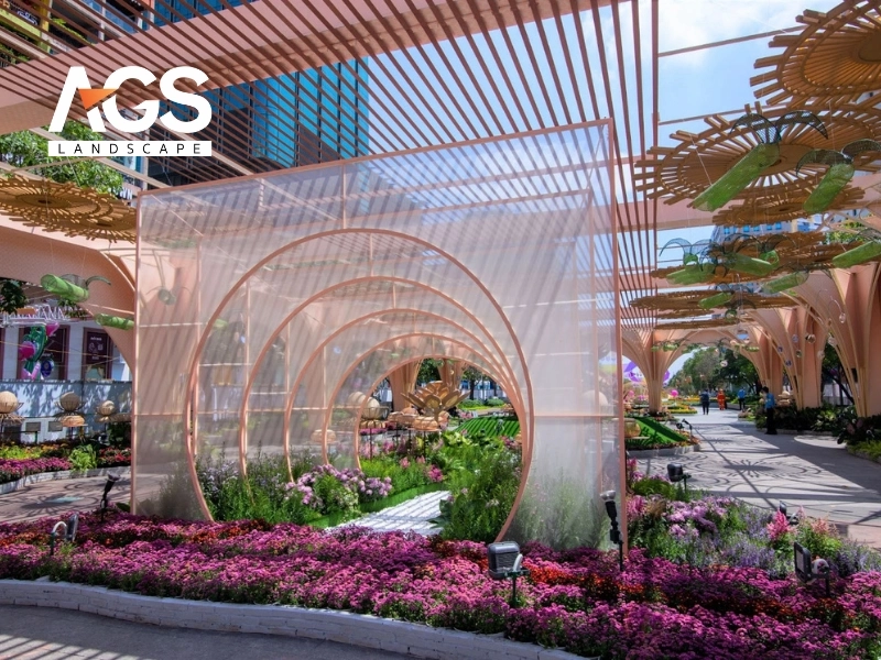 Quy trình thiết kế và thi công đường hoa quảng trường chuyên nghiệp