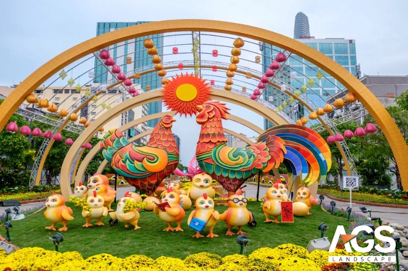 Nghệ thuật sắp đặt và bố cục không gian tổng thể (Nguồn: AGS Landscape)