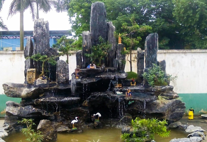 thi công hòn non bộ