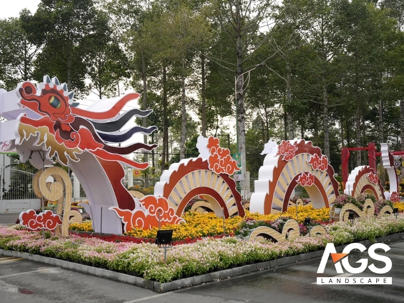 Quy trình kiến tạo đường hoa Tết cổ truyền chuyên nghiệp