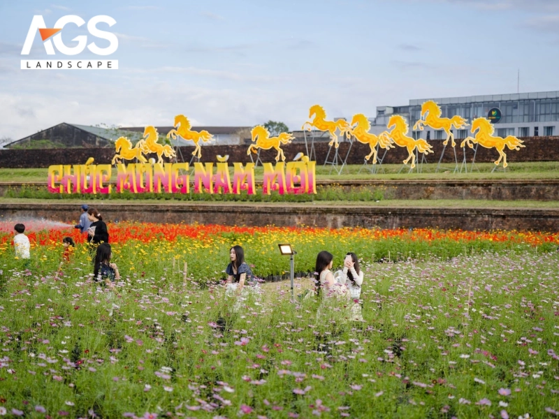 Hệ thống đèn thông minh và ánh sáng động về đêm (Nguồn: AGS Landscape)