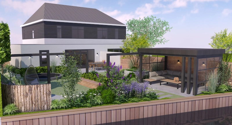 Thi công sân vườn 500m2