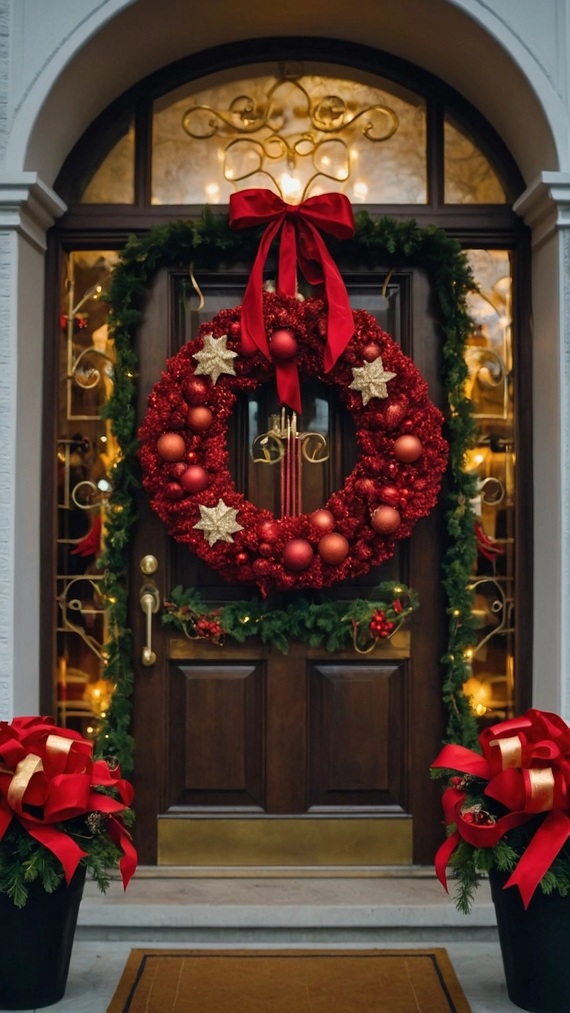 Trang trí cửa phòng với vòng nguyệt quế (Nguồn: Pinterest) 