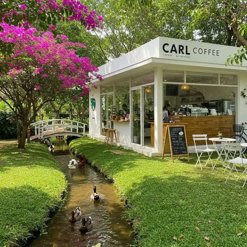 THI CÔNG QUÁN CAFE nhà VƯỜN