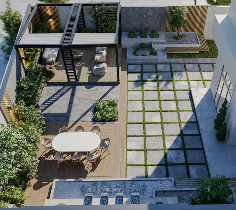 thiết kế sân vườn 30m2 thiết kế sân vườn 30m2