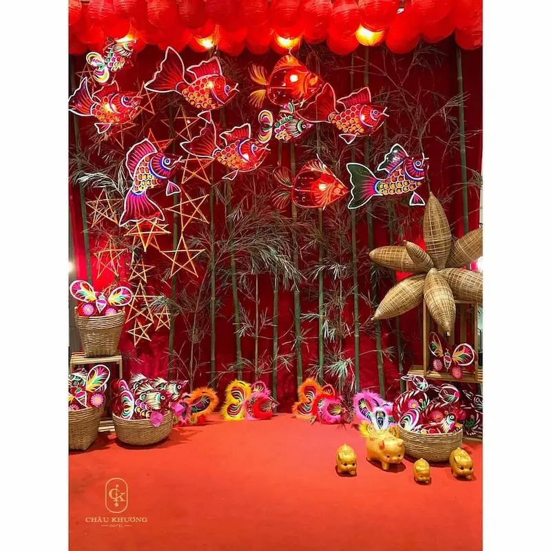 trang trí trung thu chung cư