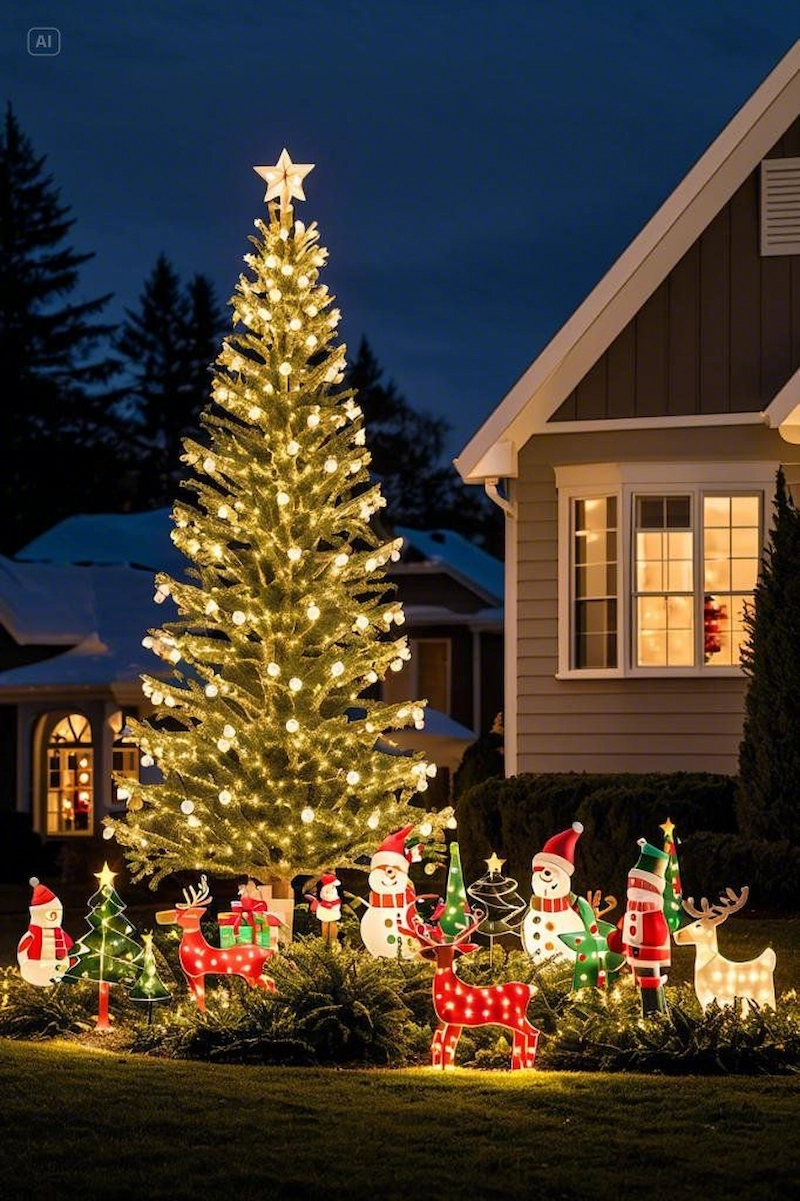 Cây thông Noel hiện đại tối giản (Nguồn: Pinterest) 