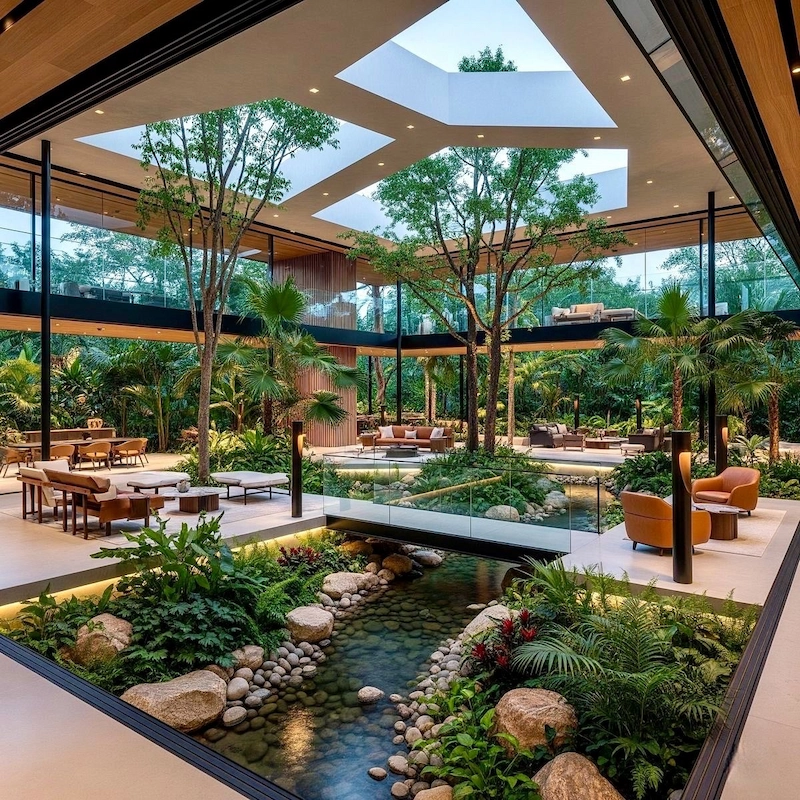 Phong cách "biophilic design" - kết nối con người với thiên nhiên (Nguồn: Pinterest)