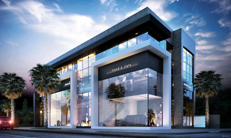 Ý tưởng trang trí mặt tiền cho trung tâm thương mại Ý tưởng trang trí mặt tiền cho trung tâm thương mại