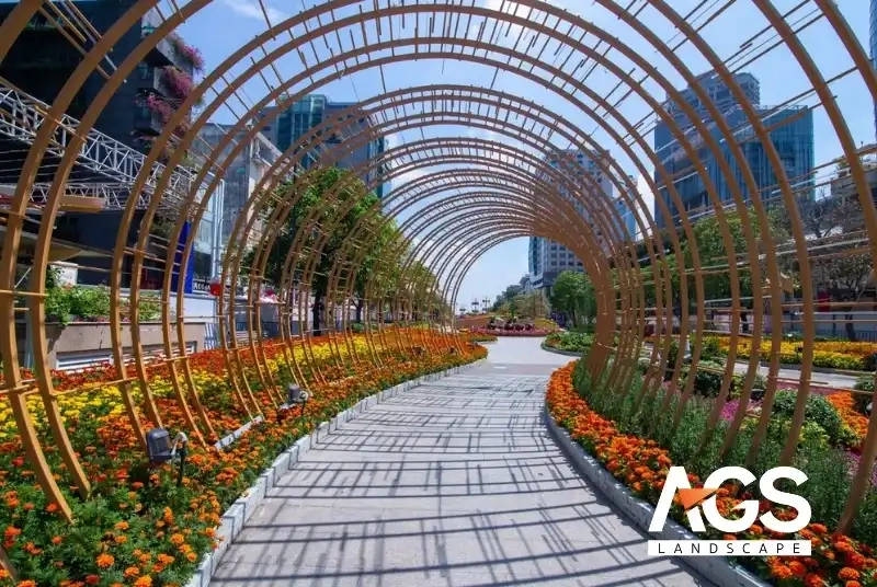 Tính toán tỷ lệ và độ cong của cung tròn (Nguồn: AGS Landscape)