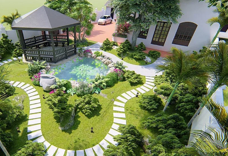 mẫu biệt thự mini sân vườn đẹp