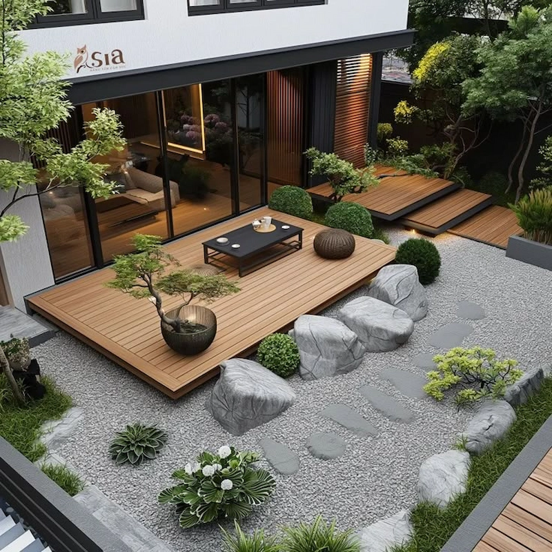 Phong cách sân vườn hiện đại (Nguồn: Pinterest)